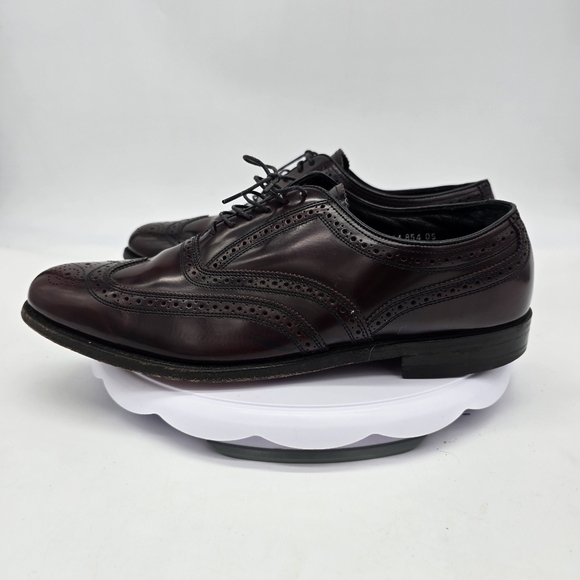 Florsheim Shoes Men's 11D Wingtip Oxford Polished Leather Thick Sole - Picture 8 of 10